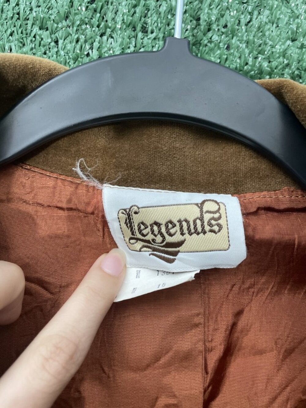 Legends Blazer Jacket Brown Two Button Size 14 Women Pockets Cotton Soft - Picture 5 of 12